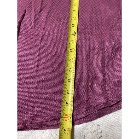 Free People Long Sleeve Shirt Dress Purple Waffle Knit Loungewear - Picture 7 of 8